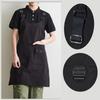 Korean Style Waterproof Canvas Barista Fashion Apron: Oil & Stain-Proof