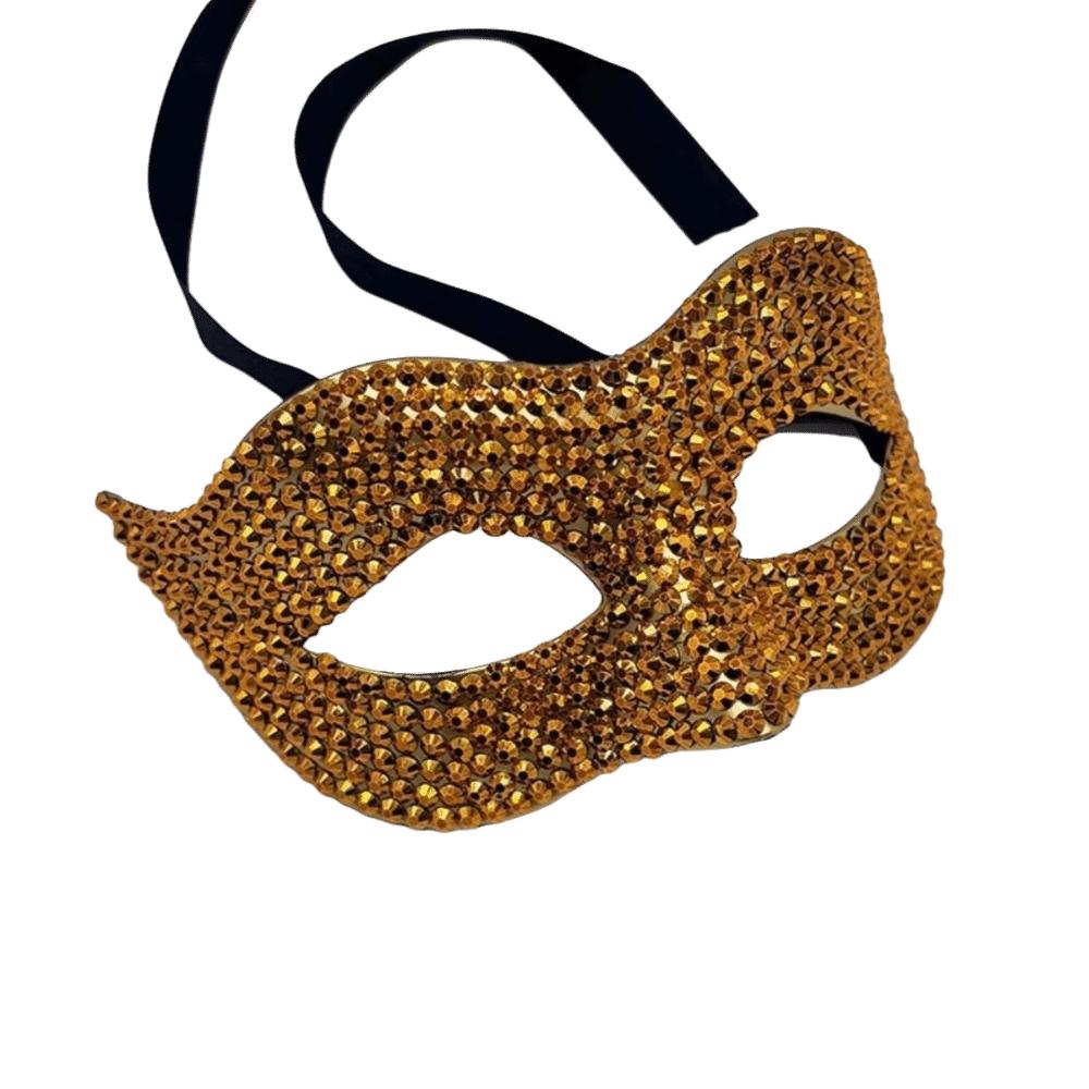 Studded Design Halloween Rhinestone Mask Plastic Masquerade Mask Half Face Mask Themed Event