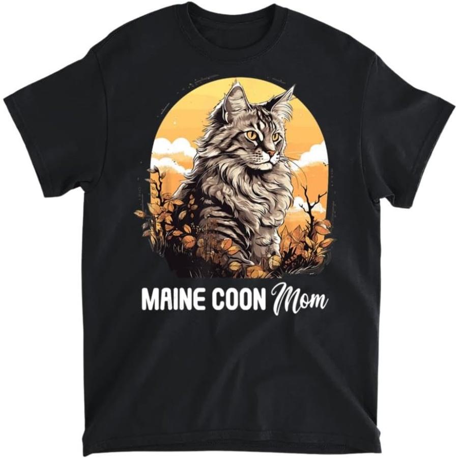 Maine Coon Cat Mom Maine Coon Cat T-Shirt, Long Sleeve Shirt, Sweatshirt, Hoodie Unisex Adult Size Made in Canada S