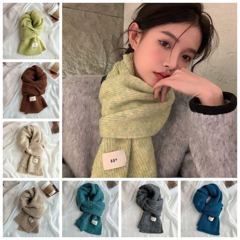 

Plush Winter Scarves Knitting Cape Wraps Classic Mohair Long Shawl Student