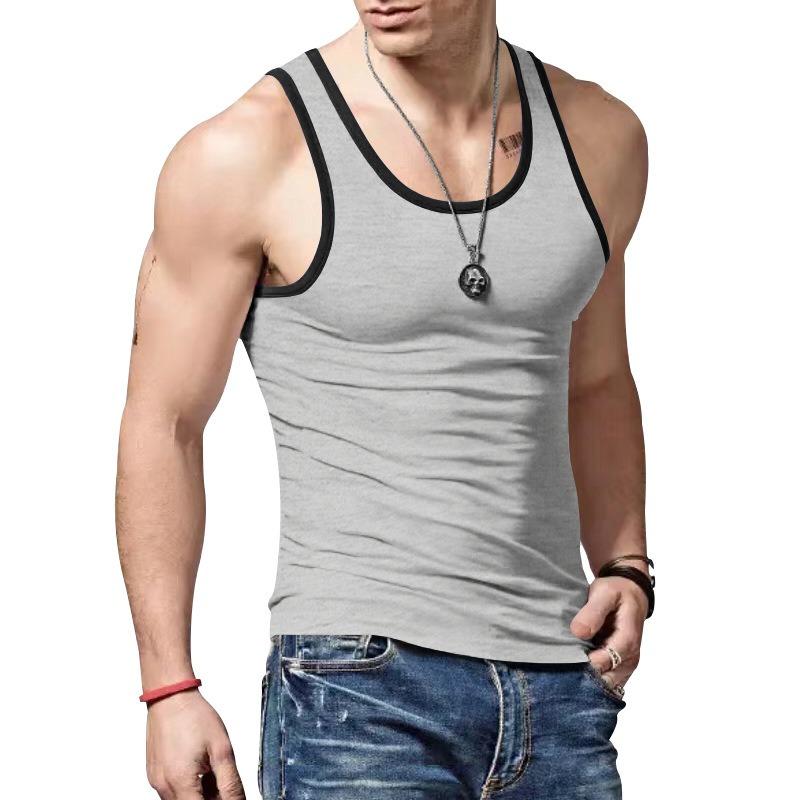 HNXC Men's Fashion Summer Spring Sleeveless O-Neck Casual Blouses & Shirts Classic Exquisite