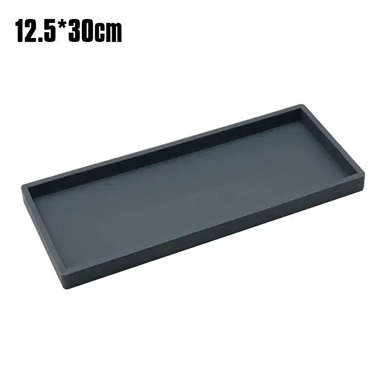 Bathroom Tray Countertop Silicone Vanity Tray Cosmetic Perfume Organizer Tray Vanity Sink Tray Key Accessories Tray New