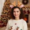 Soft Nonslip Reindeer Antlers Deer Horn Headwear For Kids And Adults Holiday Costume Accessories Headdress Props