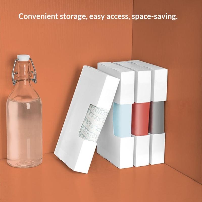 Kitchen Fresh-Keeping Bag Garbage Bag Storage Box Folding Storage Box Big/Small Disposable Gloves Plastic Bag Sorting Box