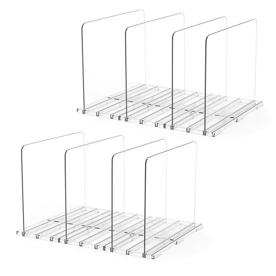 1/2Pcs Purse Organizer Easy Assembly Adjustable Transparent Design Plastic Clutch Dividers Handbag