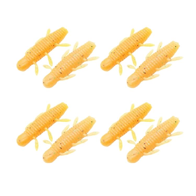 

8Pcs Fishing Lures Artificial Baits for Trout Fishing High Elastic 55mm Sinking Worm Soft Baits Fishing Accessories оранжевый/янтарь