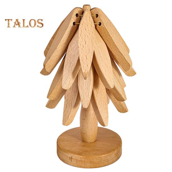 

1 комплект теплоизоляционных ковриков, элегантный дизайн в стиле дерева, противоожоговые, высокотемпературные, защитные подставки для стола из бука Sets