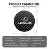 2Pcs Car Interior Leather Coaster Anti-noise Water Cup Pad For Lexus F SPORT IS250 IS200 CT200h GS300 LS430 RX450h LX570 IS300