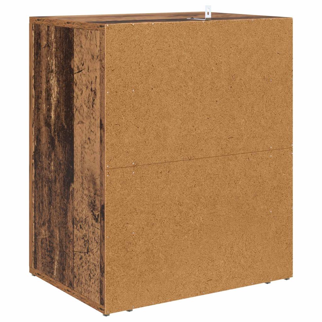 Nightstand with Drawers Reclaimed Wood Look 35 x 50 x 60 cm Engineered Wood