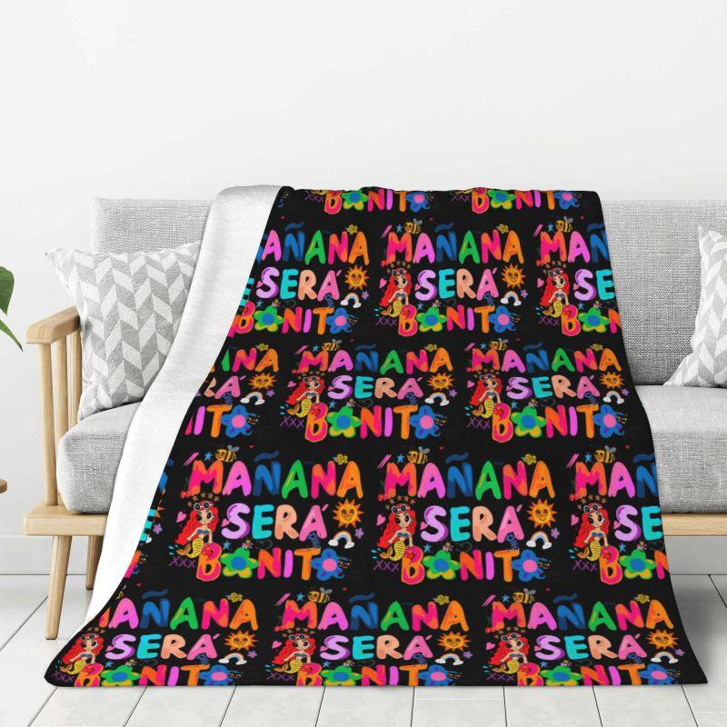 Custom Manana Sera Bonito Karol G Blanket Warm Fleece Soft Flannel Throw Blankets for Bed Couch Home Autumn