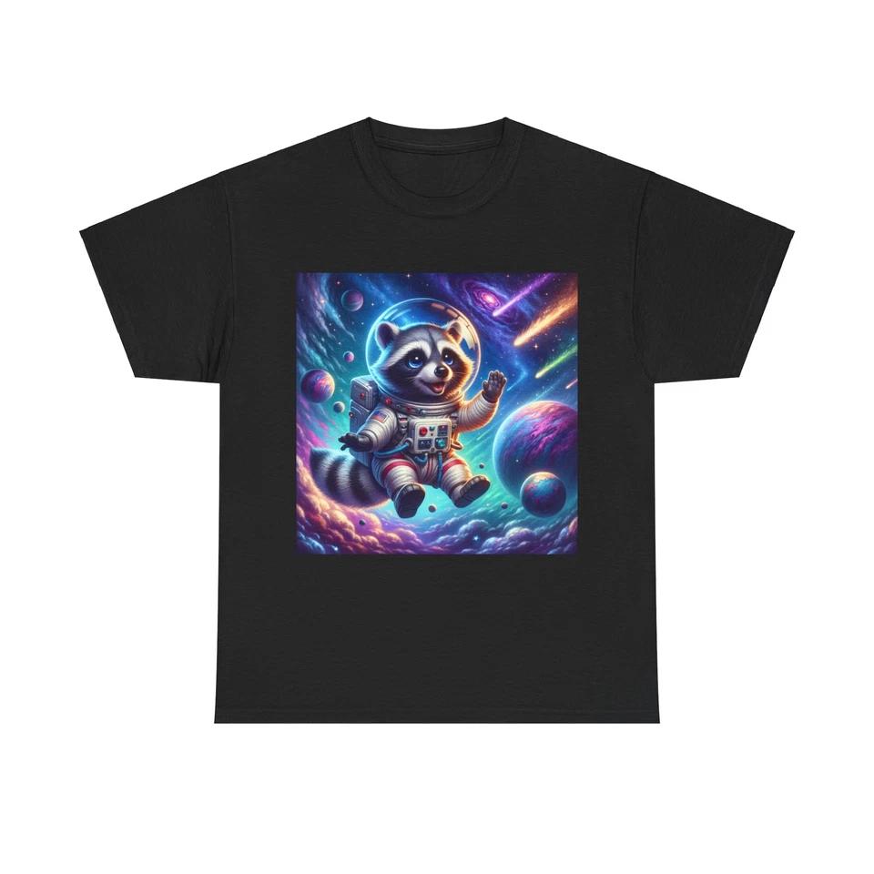 Unisex Adult T Shirt Raccoon Astronaut Cosmic Adventure Artwork 3XL