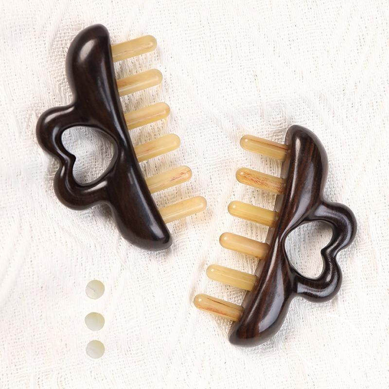 1PCS Wooden Head Body Massager Woods Massagers Comb Scalp Head Oil Massager Scalp Hair Combs Tools Massage Acupoint Nose Scraper