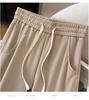 Super Fat Plus Size High Waist Ice Silk Straight-Leg Pants - Women's Summer Nine-Point Casual Style