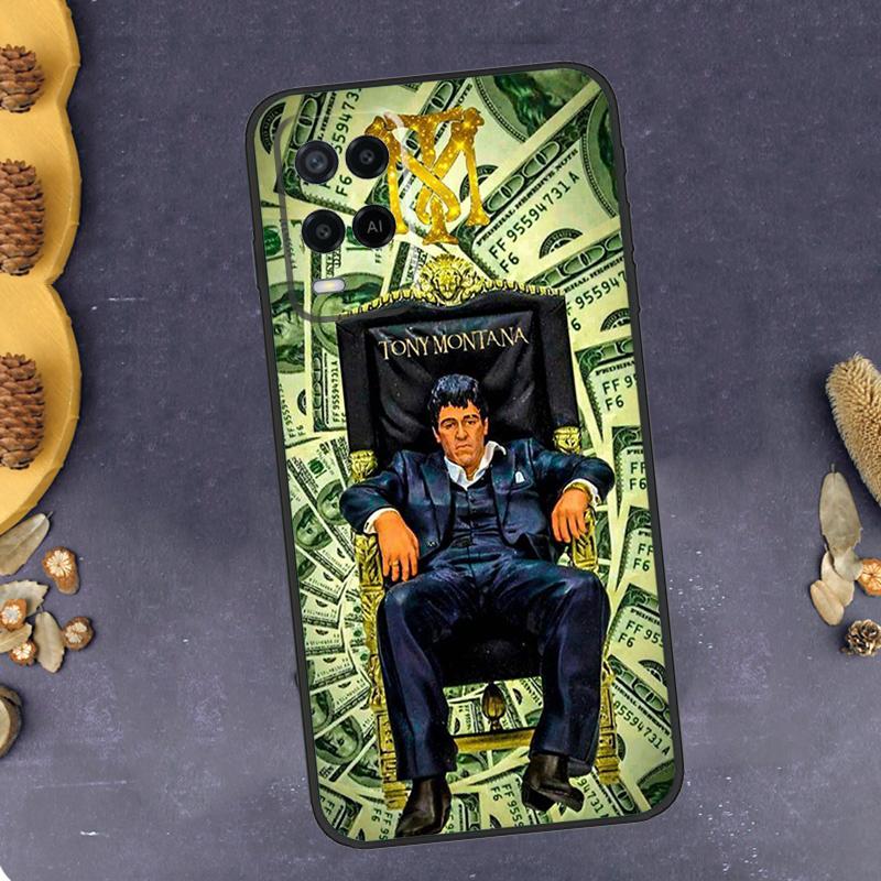 Scarface Tony Montana Phone Case For Oppo A40 A60 A80 A78 A98 A18 A38 A58 A74 A94 A54 A16 A76 A96 A15 A17 A77 A57S