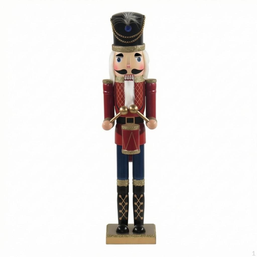 Nutcracker HandPainted Figurine Freestanding Wooden Ornament for Collectors,