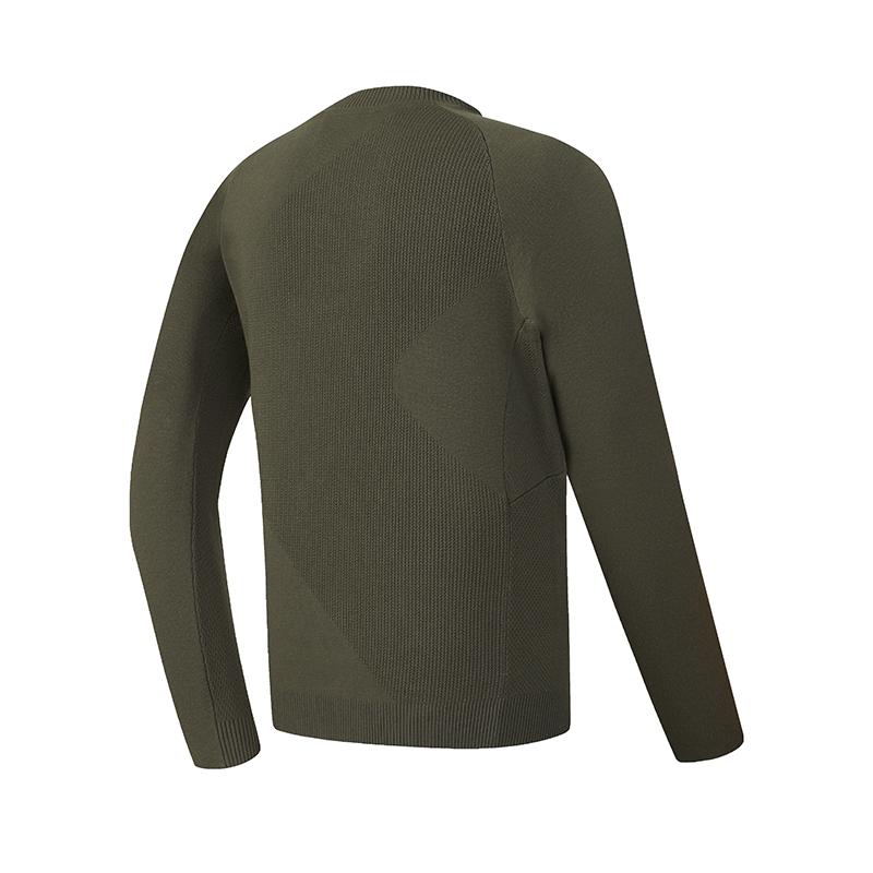 FILA Golf Series Simple Fashion Classic Sports Leisure Comfortable Versatile Long Sleeve Knit Sweater Men tops Caramel A11M615219FBN