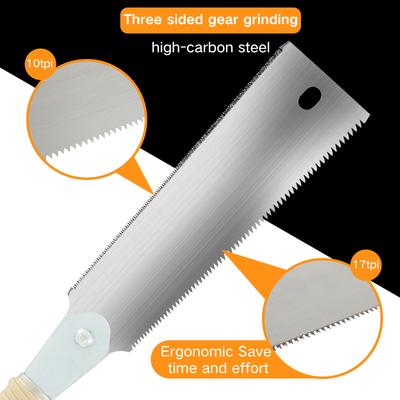 Japanese SK5 High Carbon Steel Hand Saw Woodworking Cutting Tool for Dovetail Pull Cutting In Wet and Dry Wood DIY Woodworking