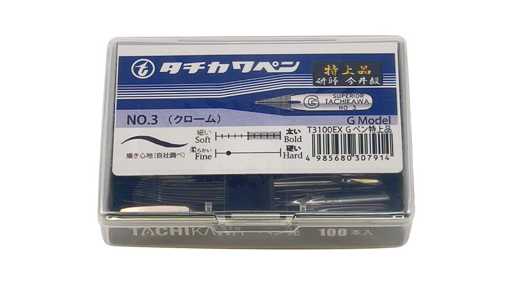 Tachikawa Pin Manufacturing Co., Ltd. T3G Pen Nibs, Premium Quality, Pack of 100, T3100EX