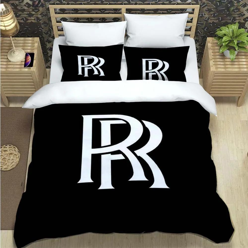 

Користувальницька стьобана ковдра з візерунком R-Rolls-Royce з наволочками Мікрофібра 3D з цифровим друком Комплект постільної білизни Твін Фул Квін Кінг AU Queen(210x210cm)