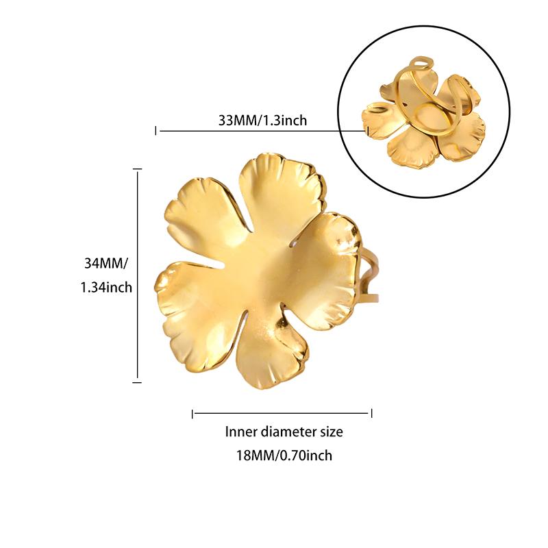 Popular Butterfly Rings For Women Gold Color Stainless Steel Geometric Opening Finger Ring Aesthetic Wedding Christmas Jewelry