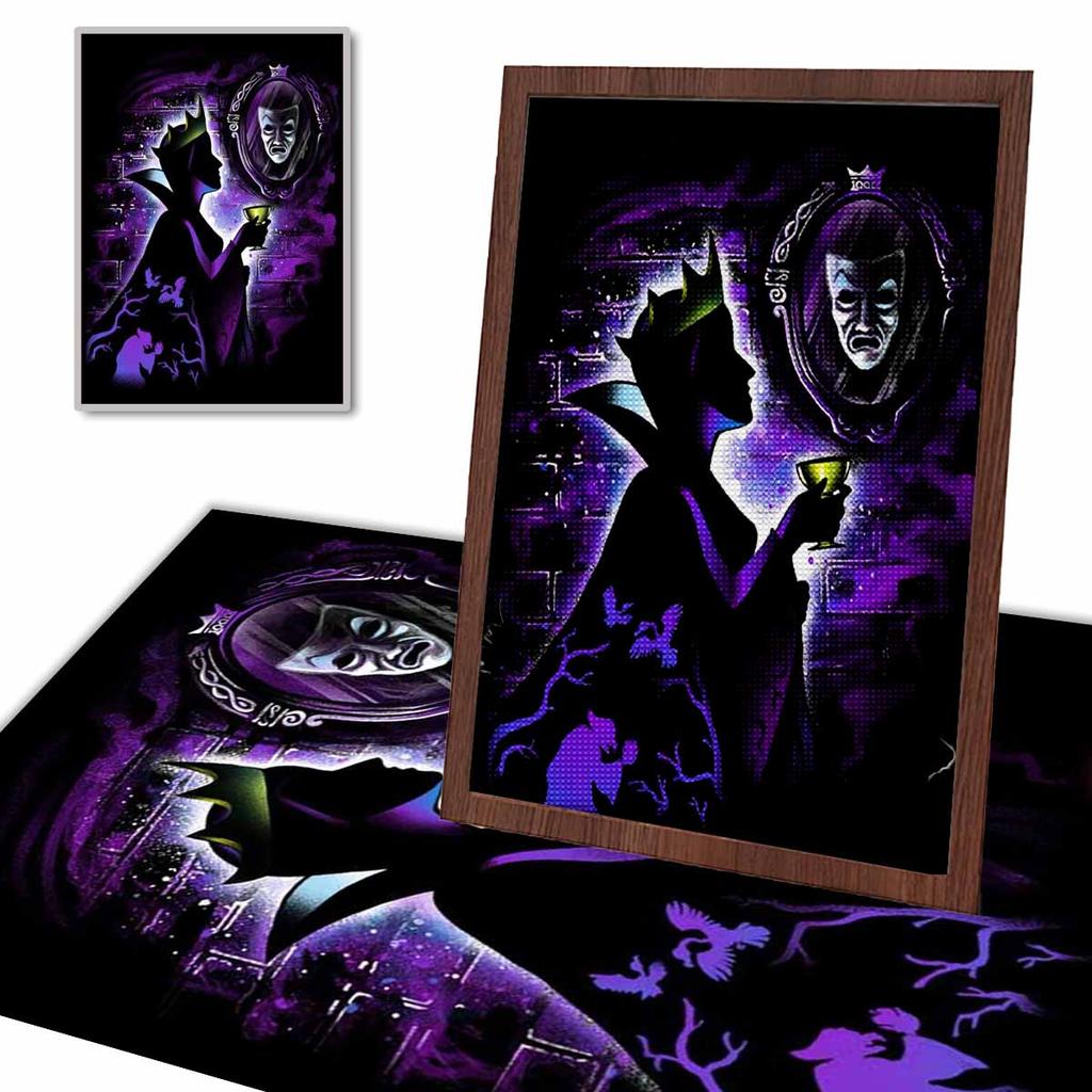 Full Round Diamond Painting The Queen and Her Mirror Art Rhinestone Picture Mosaic DIY 5D Cross Stitch Embroidery Home Decoration