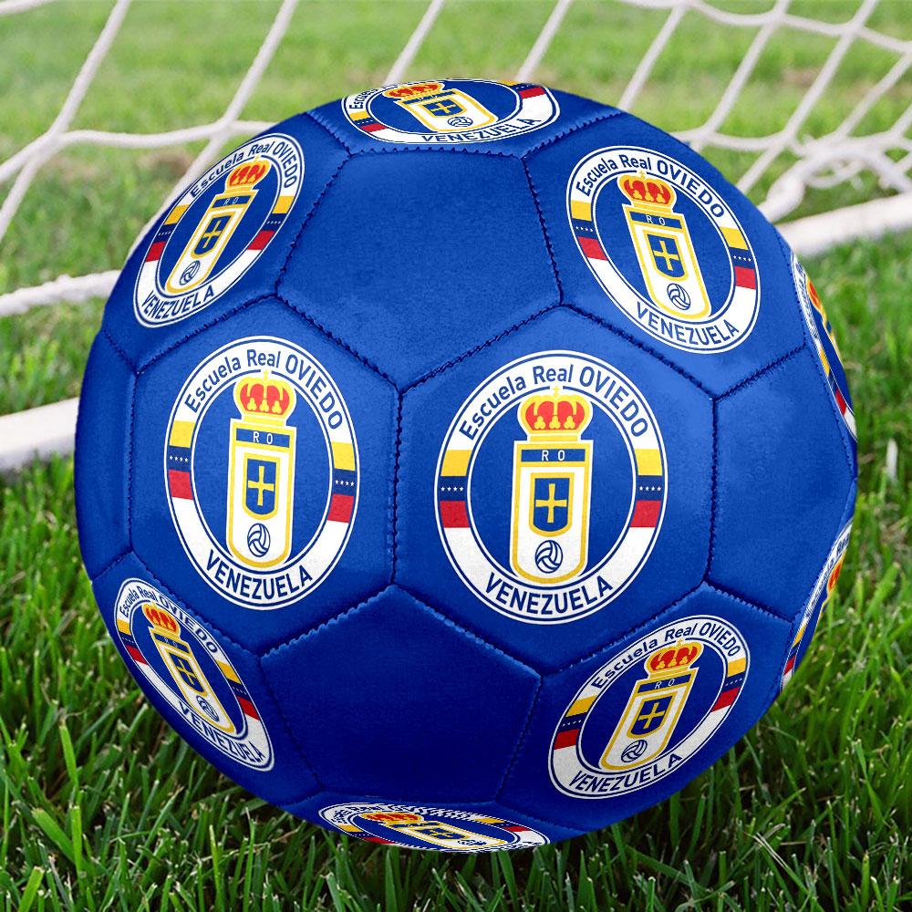 Real Oviedo size5 Soccer Ball, colorful, suitable for all ages, machine-stitched, PVC material, competition grade,durable and high bounce