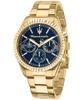 Competizione Gold Tone Stainless Steel Blue Multifunction Dial Quartz R8853100026 100M Men's Watch