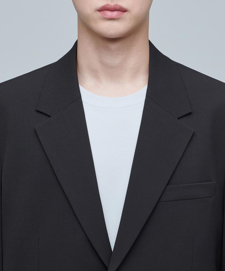 Musinsa Standard Daddy Shoulder Oversized Blazer [Dark Grey]