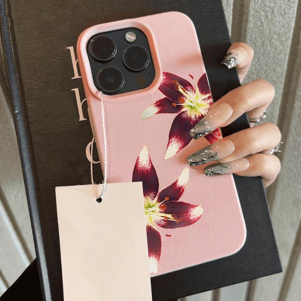 Magnifique Housse de Téléphone Motif Cuir Litchi Fleurs de Luxe Pour Redmi Note 14 13 12 11 10 9 8 Pro Plus 4G 5G Coque antichoc