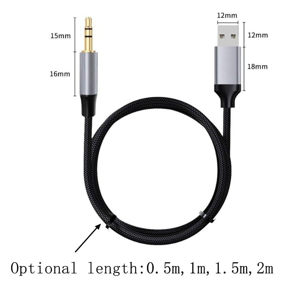 Headset Round Hole USB Audio Cable Cd Grade Sound Quality Extension Audio Line AUX Audio Cable Stereo Audio Cable for TV