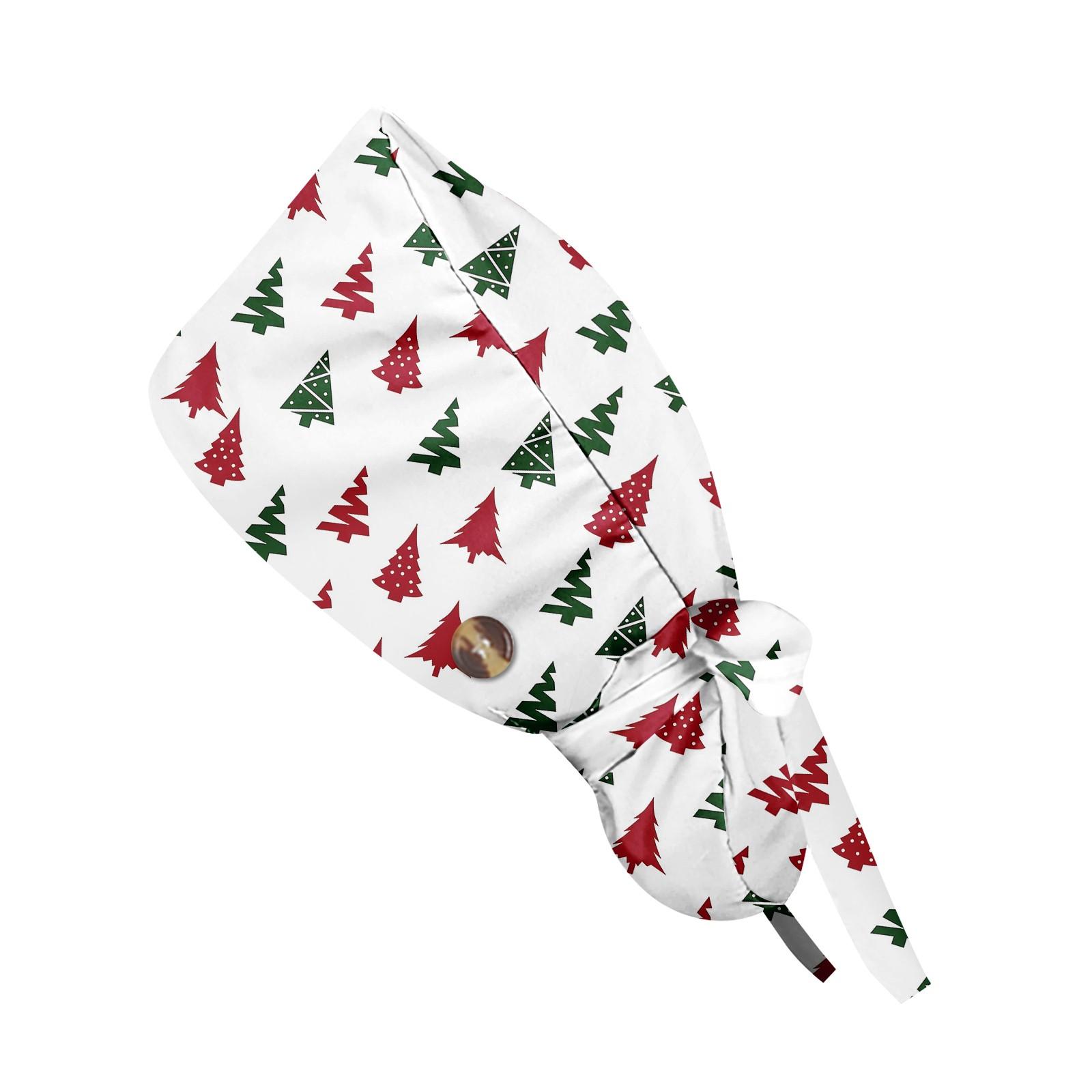 

Модная рождественская рабочая кепка с принтом, повседневная женская кепка с хвостиком, кепка с повязкой, кепка Baotou One Size зелёный