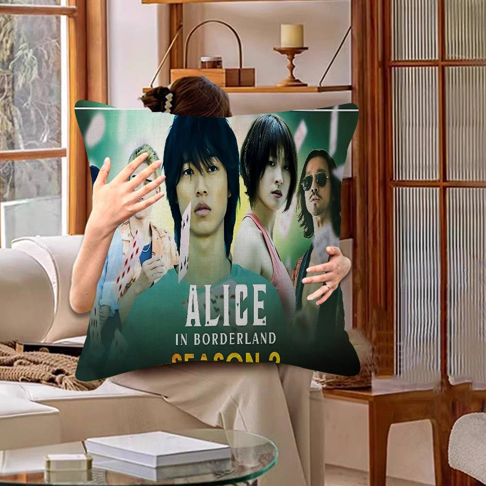 Hot TV A-Alice In Borderland Season Cushion Cover Polyester Sofa Cushions Decorative Throw Pillows Home Decoration Pillowcover
