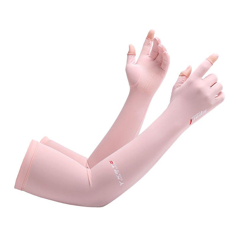 Ice Silk Sunscreen Sleeves Women's Summer UV Protection Men's Gloves Long Thin Cycling Fishing Elbow Dew