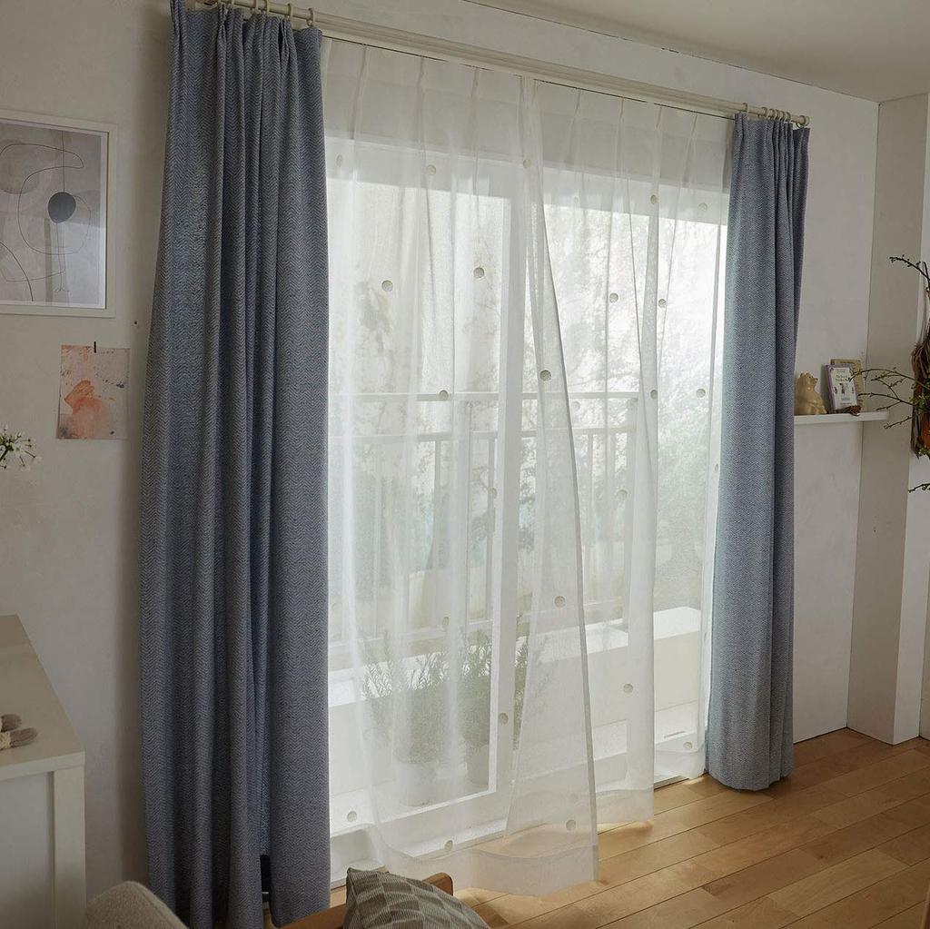 Suminoe Washable Ivory Lace 100 x 176 1 Panel Curtains, cm, G1066,