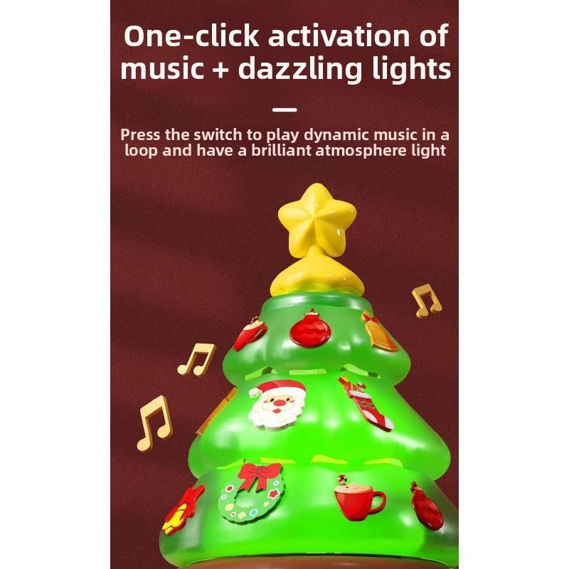 Automatic Christmas Tree Bubble Toy With Rotating Lights For Family Fun