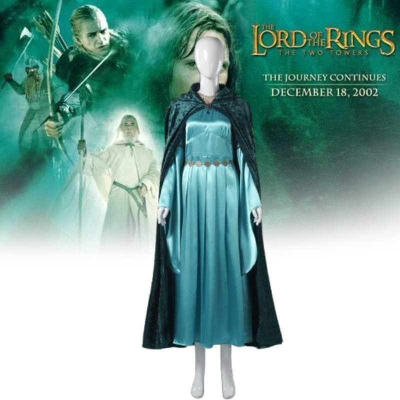 Exquisite Blue Cosplay Dress Set For Elven Princesses Perfect For Fantasy Themed Events And Celebrations