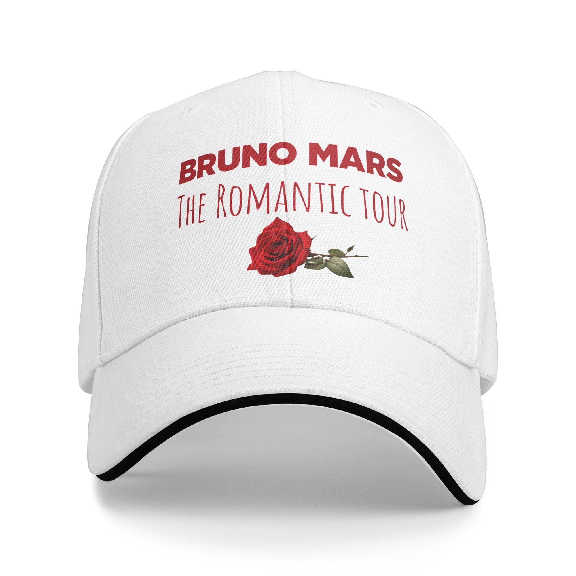 Die Romantischen Bruno Mars Sandwich Hüte für Erwachsene, Hip-Hop Hut Dad Hat Verstellbare Polyester Baseballkappe Hohe Qualität One Size brown