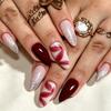 Nail Art Patches, High-end, Sweet And Cool, Flashy Lines, Manicure, Wearable Fake Nails, 24 Pieces