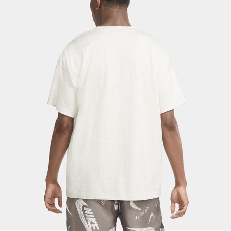 Nike T Shirts Men's White Stand Collar Moderate Straight Fit CU4510-904