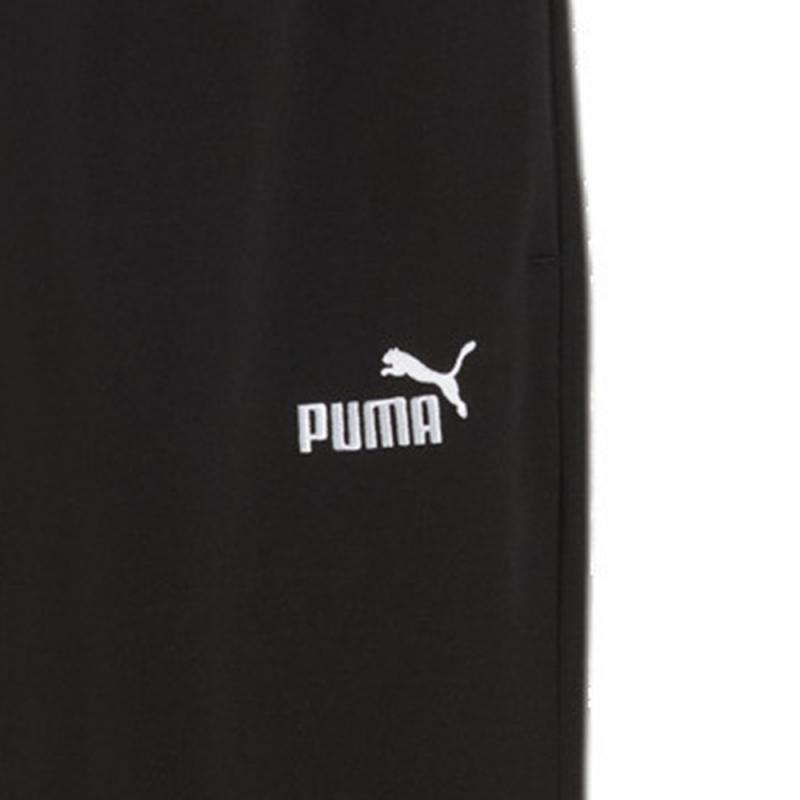 Puma Logo Comfortable Casual Versatile Knitted Sports Pants Men Bottoms Black 687522-01