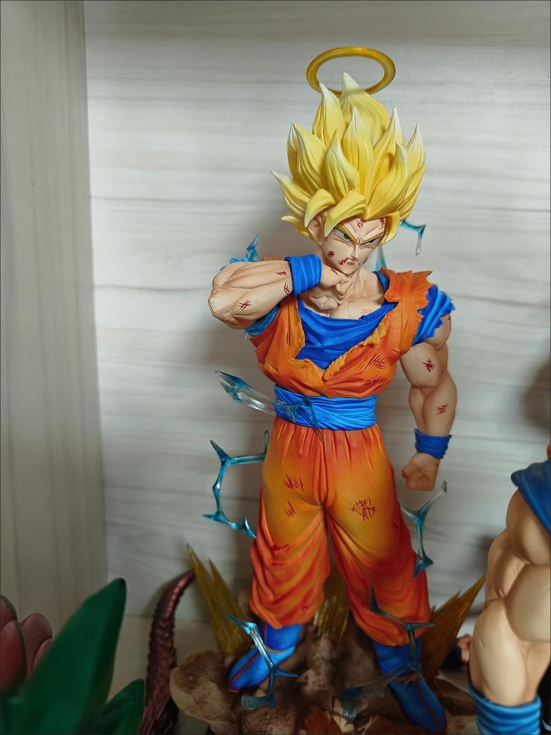 

New Dx Dragon Ball Ssj2 Goku Deluxe Anime Statue Collectible Model Effect Desktop Decoration Toys Gifts Anime Fans Collectors