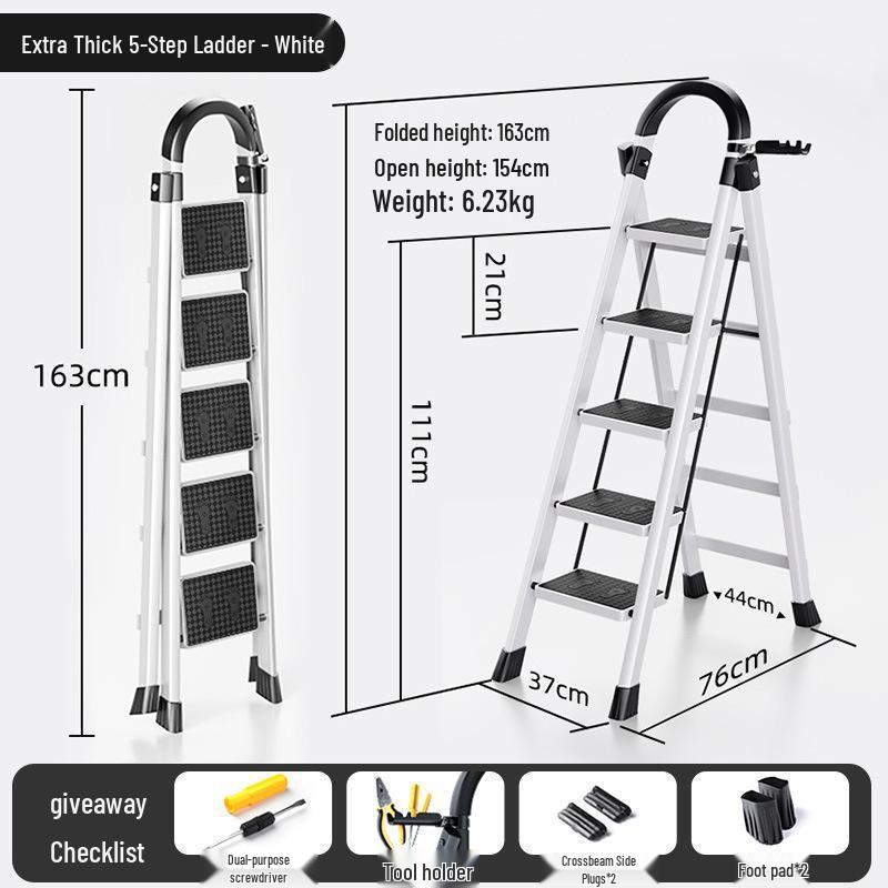 Multi-functional Folding Telescopic A-Frame Ladder for Household Use