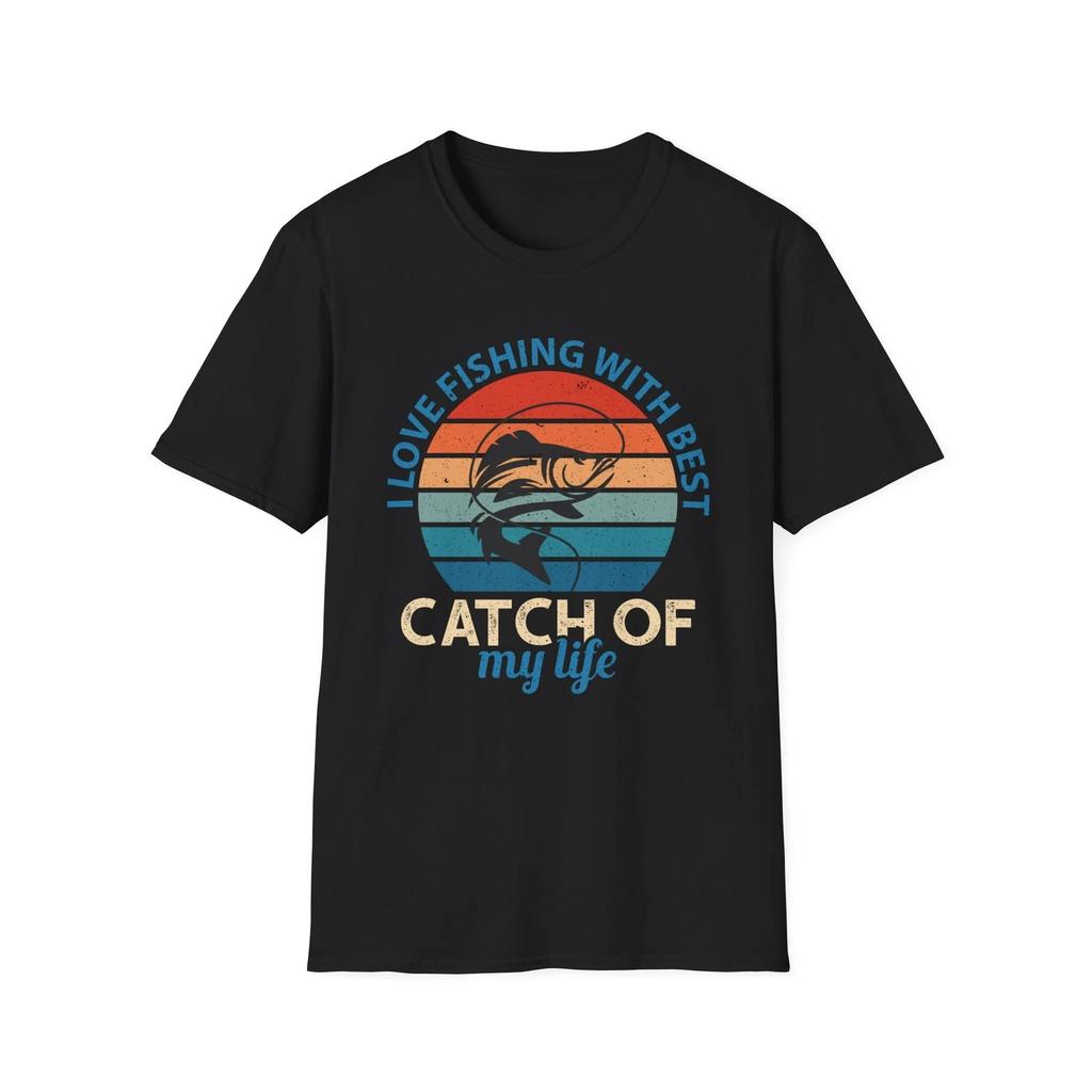 Funny Fishing T-shirt Grandpa Dad Husband Gift Fisherman Rod Bait T-Shirt
