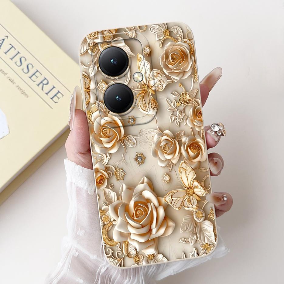 Für Xiaomi Redmi 13C 5G Hülle Luxus Blumen Cartoon Hülle Weiche TPU Matte Handyhülle Für Xiaomi Redmi 13R Redmi13C 5G Fundas Taschen