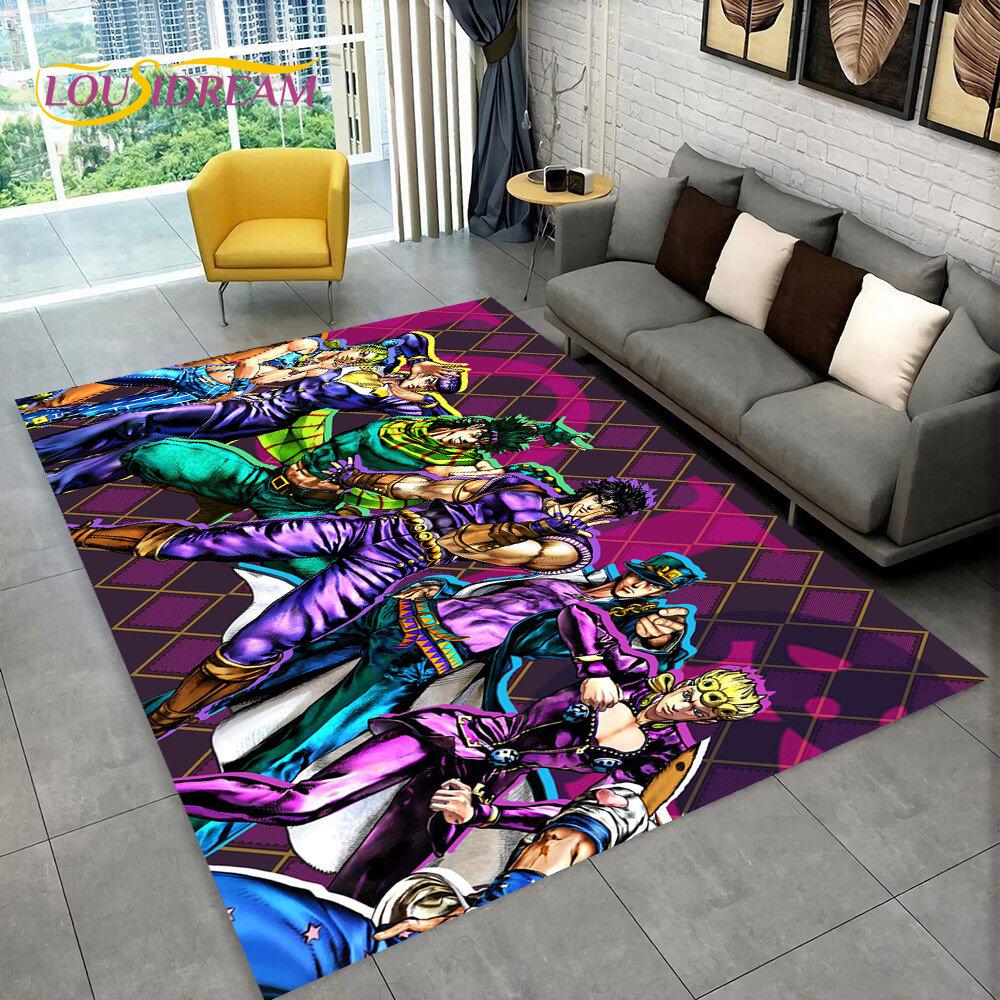 Anime Jojo's Bizarre Adventure  Area Rug,Carpet Rug for Living Room Bedroom Sofa Doormat Decoration, Kid Play Non-slip Floor Mat