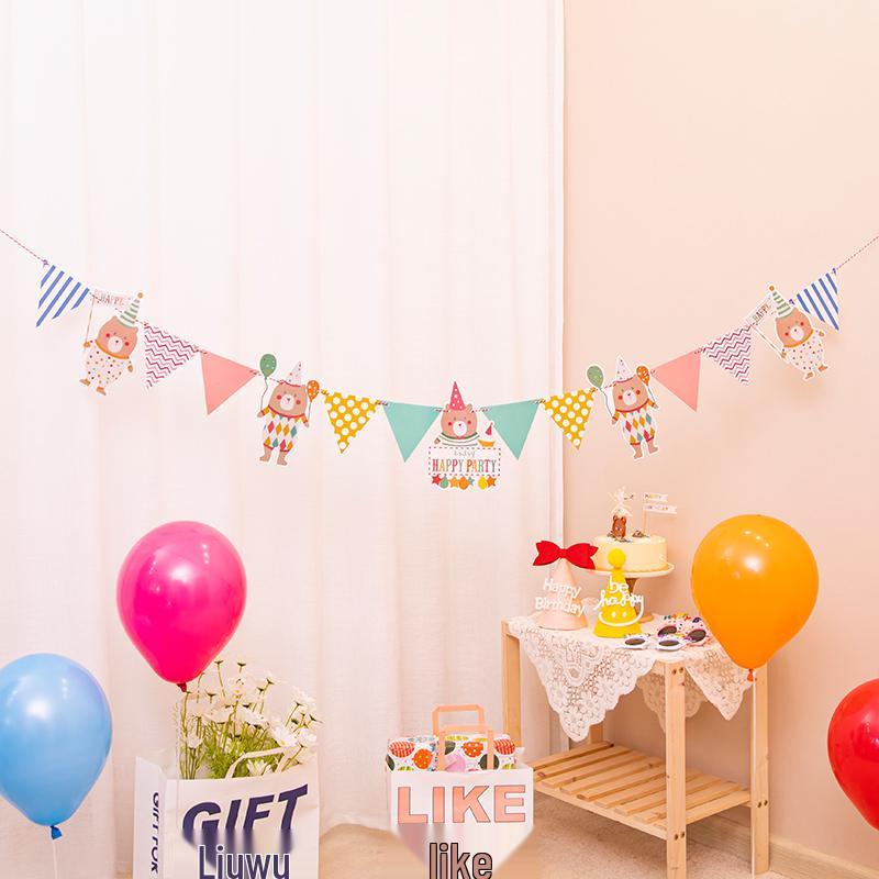 Happy Birthday Banner für die erste Party eines Babys Dekoration