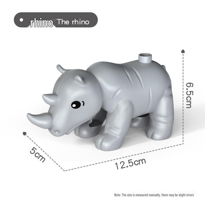 Compatible Lego Large Particle Ocean Animal Building Blocks: Lion, Dolphin, Zebra, Crocodile, Cat Toys.