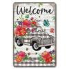 Welcome Metal Tin Signs Plaque Wall Decoration Vintage Art Posters Iron Painting for Man Cave Home Cafe Garden Garage Club Bar