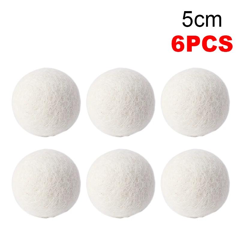 6/3/1pcs Wool Dryer Balls Reusable Fleece Laundry Ball Home Washing Softener Anti-static Sticky Hair Remover Machine Accessories