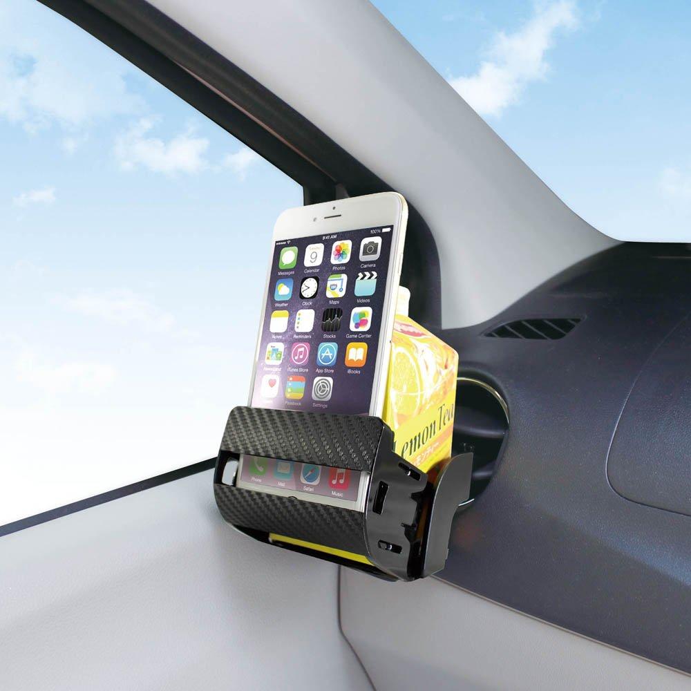 Tsuchiya Yac Smart Up Drink Car Drink Carbon Holder, Black, PZ-743